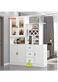 Vách ngăn kiêm tủ rượu trang trí phòng khách , nhà bếp 4VTK01 - Nội thất lắp ráp Viễn Đông