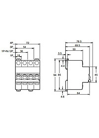 Cầu Dao Chống Giật 3 Pha Dobo Electric Korea (63A - 30mA - 380V) - Trắng