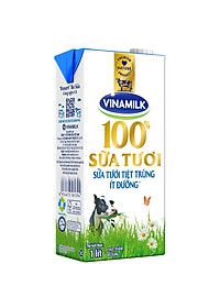 Thùng 12 Hộp Sữa Tươi Tiệt Trùng Vinamilk 100% Ít Đường (1L)