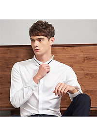 Áo sơ mi nam dài tay phối viền cổ thời trang SITAKI 