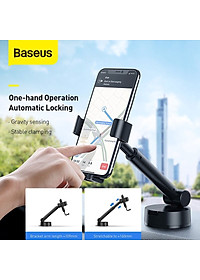 Bộ giá đỡ điện thoại trên xe hơi Baseus Simplism Gravity Car Mount Holder - Hàng Chính Hãng