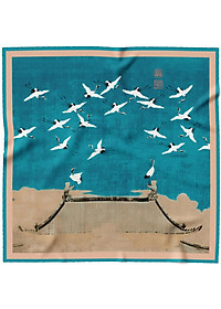 90x90cmKhăn bandana lụa quấn áo BlackPink - Khăn quàng cổ lụa vuông họa tiết tranh cổ điển Picaso