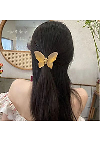 Kẹp tóc con bướm pha lê solid - Kẹp tóc càng cua con bướm phong cách Hàn Quốc - Kẹp tóc đẹp cho lady
