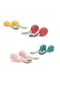 Bộ thìa nĩa tập ăn cho bé Palm Grasp Marcus & Marcus, từ 18 tháng