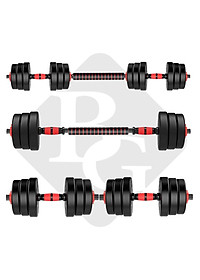 BG BỘ TẠ 30KG Tạ Tập Tay Đa Năng Điều Chỉnh 2 in 1 Kết Hợp Tạ Đẩy ( hàng nhập khẩu)