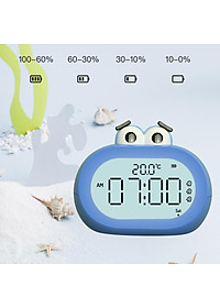 Digital Alarm Clock Indoor Temperature Snooze for Travel Bedside Decor