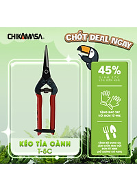 Kéo tỉa cành cao cấp Nhật Bản Chikamasa T-5C chiều dài lưỡi 35mm - lưỡi thép không gỉ chất lượng cao siêu bén - Cắt ngọt, không bám dính, liền sẹo nhanh