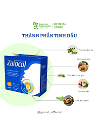 Viên ngậm Ho thảo mộc Zalocol hỗ trợ giảm đau rát họng, khản tiếng do viêm họng, viêm phế quản (Hộp 20 viên) - Genat
