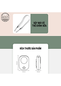 Quạt Mini Tích Điện Đeo Cổ Thời Trang Besti Y01,  3 Tốc Độ Gió Siêu Mát, Chạy Siêu Êm, Dung Lượng Pin 2000mAh, Phù Hợp Khi Chạy Bộ, Đi Du Lịch , Văn Phòng, Đi Chơi- Hàng Chính Hãng