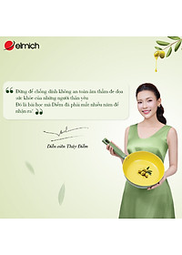 Chảo phủ sứ cao cấp Elmich Olive EL-5965OV nhiều size, Hàng chính hãng, dùng được mọi bếp - JoyMall