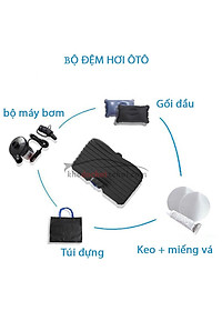 Đệm Hơi Ô Tô Đế Rời - Nệm Hơi Ô Tô Loại Dày Cao Cấp ( Tặng Phụ Kiện Bơm Đi Kèm..v.v.v.)