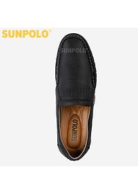 Giày Mọi Nam Da Bò SUNPOLO SU3028D - Đen
