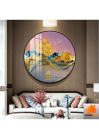 Tranh tròn treo tường, ️XẢ 10 MẪU Tranh tráng gương tròn - tranh tròn tráng gương, tranh tròn trang trí phòng
