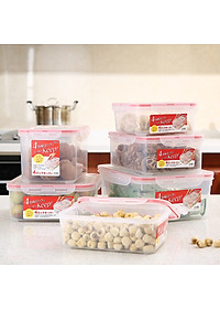 Combo 03 hộp thực phẩm chữ nhật inomata hàng nội địa Nhật Bản