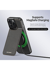 Ốp Lưng Da Sạc Từ Tính Dành Cho iPhone 15 ProMax/ iPhone 15 Pro/ iPhone 15 Plus/ iphone 15 DUX DUCIS Rafi Series_ Hàng chính hãng