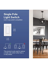 Công tắc chữ nhật gắn tường thông minh Aqara Smart Wall Switch chuẩn Mỹ - Không Dây Nguội