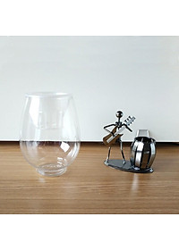 Chậu thuỷ tinh miệng khum chuyên dùng trồng cây thủy sinh, thủy canh, bình nuôi cá để bàn