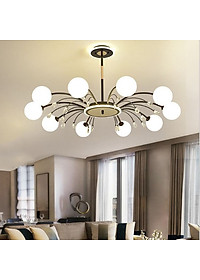 Đèn chùm GIESY kiểu dáng sang trọng, hiện đại trang trí nhà cửa cao cấp loại 10 bóng - kèm bóng LED chuyên dụng.