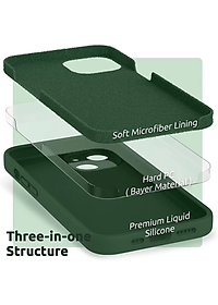 Ốp lưng silicon case cho iPhone 13 Mini chống bám bẩn mặt lưng siêu mềm mịn, có gờ bảo vệ camera - hàng nhập khẩu