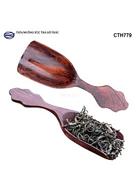 Muỗng xúc trà gỗ trắc/cẩm siêu sạch (HAHANCO) Dụng cụ hữu dụng khi thưởng trà - CTH779