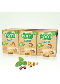 Thùng Sữa đậu nành Vinasoy Fami Canxi vị Cà Phê (200ml x 36 Hộp)
