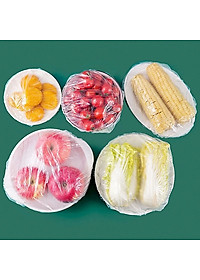 Túi màng bọc thực phẩm TOKDODO chất liệu PE co giãn có chun siêu dai, Túi gấu bọc đồ ăn thực phẩm có thể tái sử đụng, (túi 80-100 chiếc)