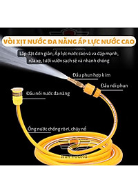 Vòi Tưới Cây, Vòi Xịt Rửa Xe Đa Năng Tăng Áp Lực Nước Cực Mạnh 10m, Lắp Vòi Nước Thông Thường (Đầu Vòi Đồng) - HÀNG CHÍNH HÃNG MINIIN