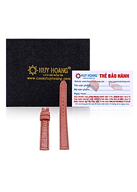Dây đồng hồ Huy Hoàng da đà điểu size 12, 14 màu đen, nâu đất, vàng, nâu đỏ HT8417-18-19-23
