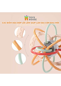 Đồ chơi bóng vòng nhựa mềm kết hợp gặm nướu cho bé ToysHouse 822-86