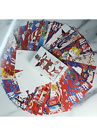 Hộp 36 Post Card Chủ Đề Mèo May Mắn Maneki Neko (9.3 x 14.3cm)