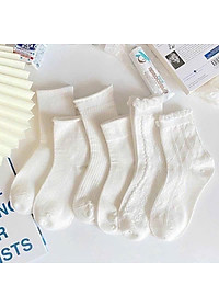 SET 5 ĐÔI TẤT VỚ NƠ NỮ DỄ THƯƠNG MÃ 50 DÀNH CHO NỮ