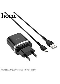 Bộ sạc nhanh Hoco C12Q 18W Type-c Smart hỗ trợ QC3.0 - Hàng chính hãng