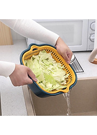 Set 6 Món Thau Rổ Nhựa PP Tiện Lợi Xếp Chồng Được Lên Nhau Giúp Ráo Nước Khi Sử Dụng