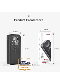 Máy Bơm Lốp Mini Cầm Tay CARSUN C3106 – Pin 4000mAh, Bơm Không Dây, Công Suất 40W, Tích Hợp Đèn LED & Sạc Dự Phòng