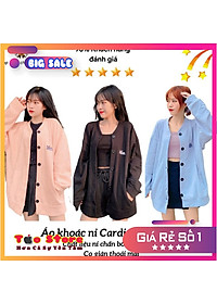   Áo khoác nỉ bông Cardigan KN11 Lazy Puppy hình cún con dễ thương, siêu xinh, chất liệu cao cấp, co giãn thoải