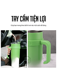 Ly Giữ Nhiệt Inox 304 Cao Cấp Besti - Tặng Kèm Ống Hút Không Gỉ, Ticker 3D, Bình Giữ Nhiệt Có Tay Cầm (1200ml) - Hàng Chính Hãng 