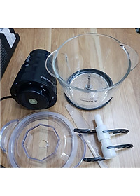 Máy Xay Thịt Cối Thủy Tinh Lock&Lock Meat Chopper EJM156BLK 1 Lít - Hàng Chính Hãng, 4 Lưỡi Dao Cho Lực Nghiền Mạnh, Công Suất 400W