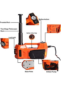 Bộ nâng kích gầm điện, kiêm máy bơm lốp và máy siết ốc ô tô, xe hơi đa năng 3 trong 1 TY-155EHJS