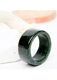 Set nhẫn nam và nữ đá cẩm thạch sơn thủy mệnh hỏa, mộc - Ngọc Quý Gemstones