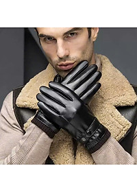 Găng tay nam mùa đông cảm ứng điện thoại lót nỉ lông cực ấm lòng bàn tay có vân chống trượt, cảm giác tay ga tốt GTN39