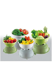 Bộ rổ chậu tròn Sanada Seiko, nhựa PP cao cấp bền đẹp và an toàn, cho thời gian sử dụng lâu dài - nội địa Nhật Bản