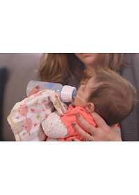 [ 417 ] Bình sữa Y Tế cổ thường 120ml, thiết kế hỗ trợ cho trẻ gặp khó khăn khi bú bình