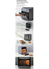 Lò nướng chân không kết hợp chức năng hấp Lock&Lock EJF693GRY Steam Air Fryer Oven (12.5 Lít) - Hàng chính hãng