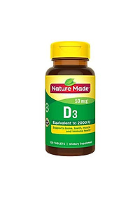 Nature Made Vitamin D3 2000 IU (50 mcg) Tablets, 220 Count for Bone Health† (Packaging May Vary)