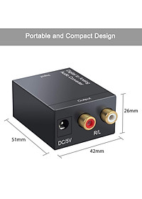 Bộ chuyển đổi Optical Audio to RCA Audio - Digital to Analog Audio R/L - Hàng Nhập Khẩu