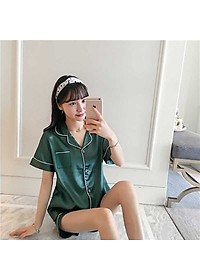 Đồ bộ ngủ Nữ lụa mặc nhà pijama, sang trọng