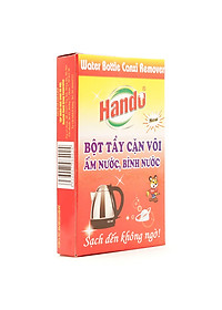 Hộp 2 gói bột tẩy cặn canxi cây nước, ấm đun nước, bình nóng lạnh Hando