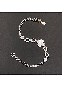 Vòng Tay , Lắc Tay Nữ Bạc 925 Cỏ 4 Lá Đính Đá May Mắn BẠC HIỂU MINH LTU434