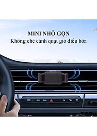 Giá Đỡ Điện Thoại Ô Tô Xe Hơi Gắn Trên Cánh Quạt Điều Hòa - Khóa Thông Minh - Xoay 360 Độ - Tiện Lợi - Hàng Chính Hãng 