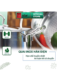 Bộ Nồi Xửng 3 Đáy Nắp Kính Fivestar ST-3DG - Hàng Chính Hãng